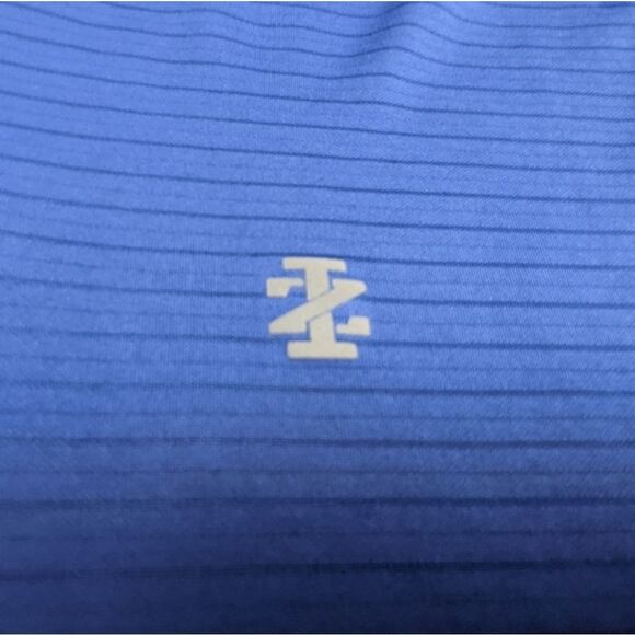 Izod Golf blue striped polo buttons golfing spring summer shirt small - Picture 3 of 8